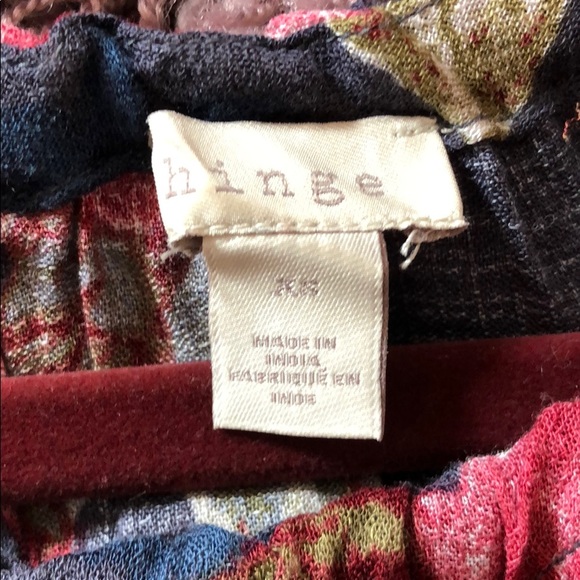 Fall Floral grey/blue, hi-low, tunic top by hinge. - Picture 5 of 5